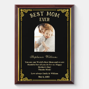  Best Mom Ever  Mother's Day Photo Personalize Award Plaque
