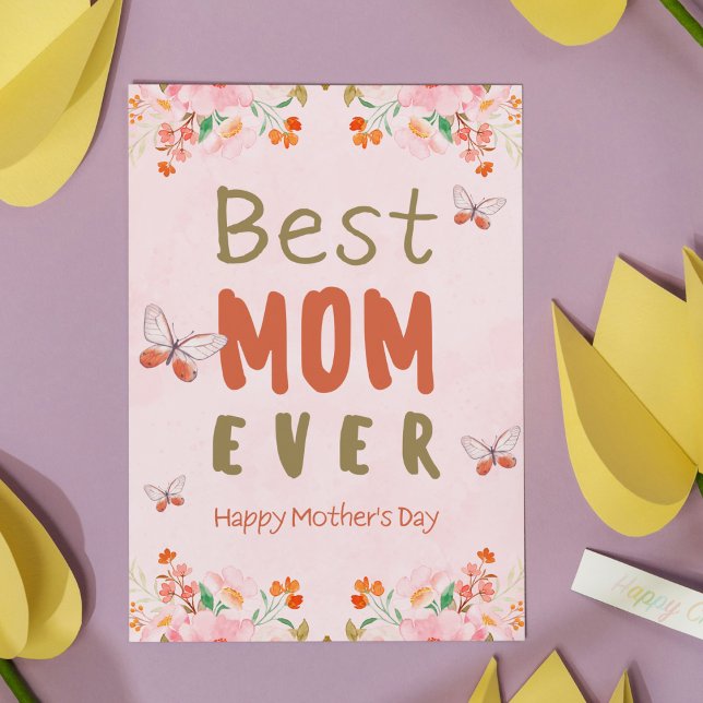 Best Mom Ever Mother's Day Postcard (Creator Uploaded)