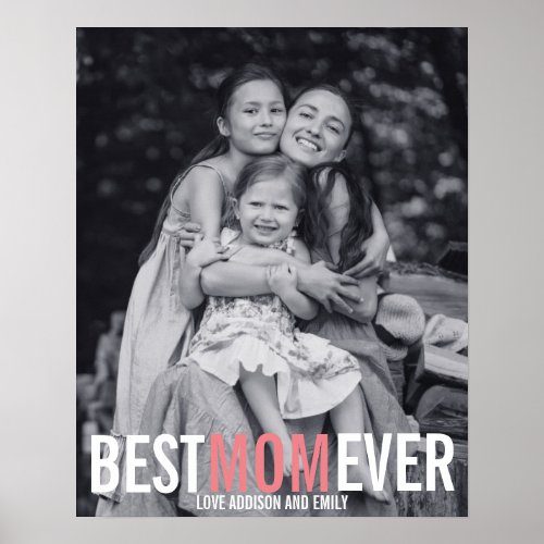 Best Mom Ever Mothers Day Poster Sign