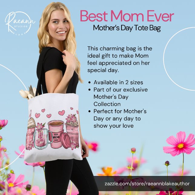 "Best Mom Ever" Mother's Day Tote Bag (Creator Uploaded)