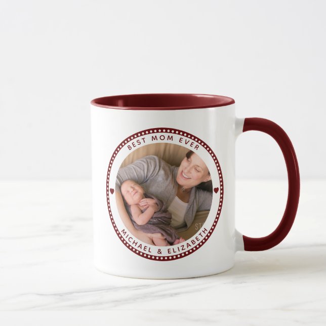 Best Mom Ever Mother's Day Two Photo Collage Mug (Right)
