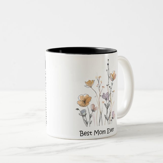 Best Mom Ever Mother's Day Two-Tone Coffee Mug (Front Right)