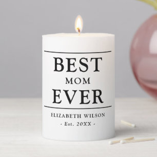 Best Mom Ever Mothers Gift 3" x 4" Pillar Candle