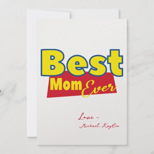 Best Mom Ever Movie Inspiration Mothers Day Card 