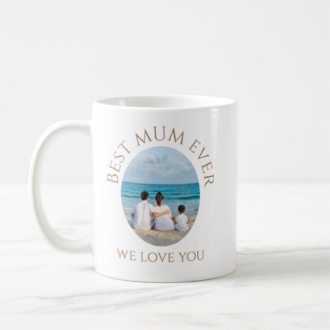 Best Mom ever Mug with photo Modern Simple (Left)