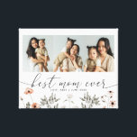 Best Mom Ever | Multi Photo Mother's Day Keepsake Canvas Print<br><div class="desc">Customizable mother's day canvas print featuring 3 photos of your own with a modern script beneath it that says "best mom ever." Perfect keepsake gift for the mom in your life for a special occasion.</div>
