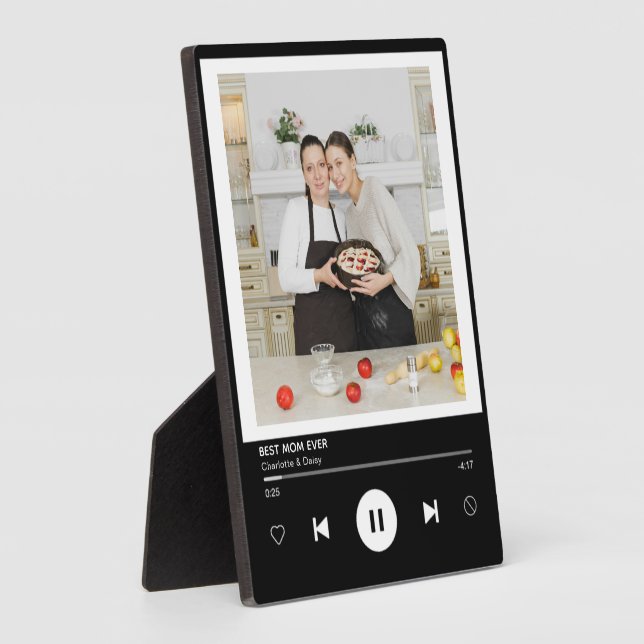Best Mom Ever Music Player Photo Keepsake Plaque (Side)