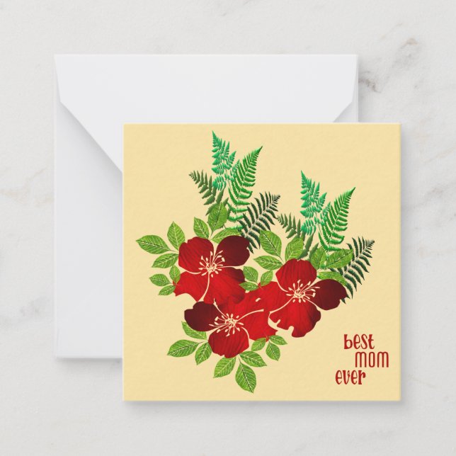 Best Mom Ever Note Card (Front)