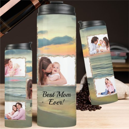 Best Mom Ever Ocean Sunset 0735 Thermal Tumbler