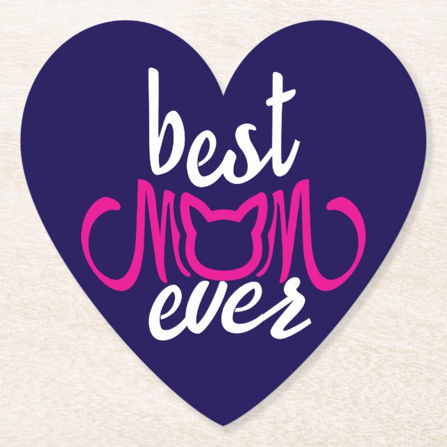 Best Mom Ever Paper Coaster (Front)