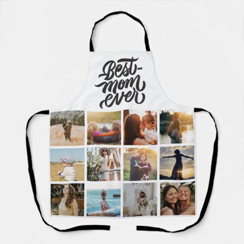 Best Mom Ever Personalized 12 Photo Collage Apron