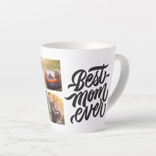Best Mom Ever Personalized 6 Photo Collage Latte Mug