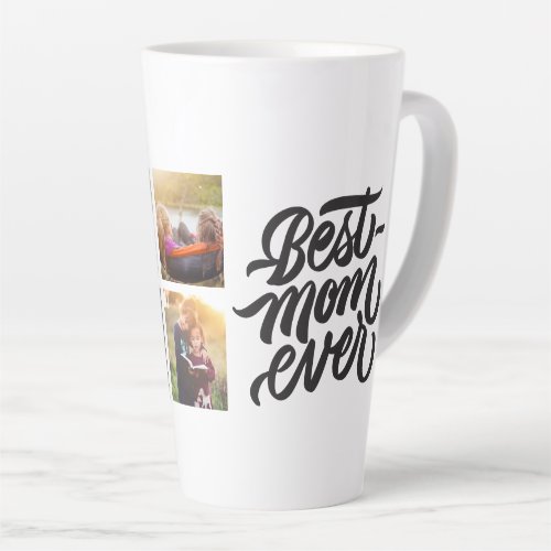 Best Mom Ever Personalized 6 Photo Collage Latte Mug