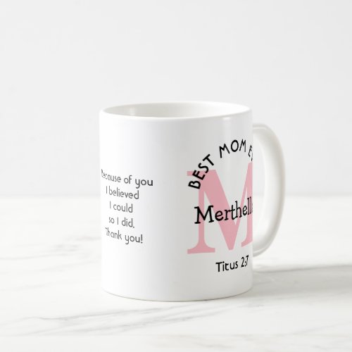 BEST MOM EVER Personalized Coffee Mug