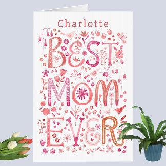 Best Mom Ever Personalized Giant Mothers Day Card