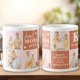 Best MOM Ever Personalized Monogram Photo Collage Coffee Mug