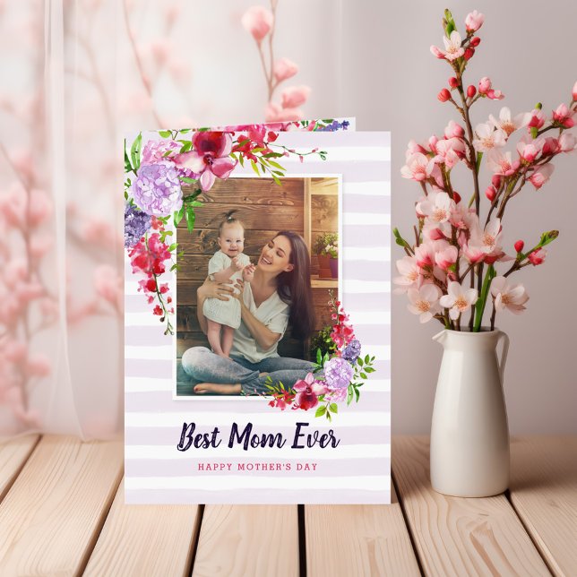 Best Mom Ever Personalized Mother's Day Photo Card (Creator Uploaded)