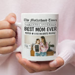 Best Mom Ever Personalized Newspaper Photo  Coffee Mug<br><div class="desc">Start Mom’s day with a smile and a sip! This custom coffee mug features a fun newspaper-style layout with a “Best Mom Ever” headline, personalized name, and photo. A thoughtful gift for Mother’s Day, birthdays, or just because — perfect from kids or grandkids to show Mom she’s #1 in their...</div>