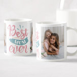 Best Mom Ever Personalized Photo Coffee Mug<br><div class="desc">A pretty chic feminine typographic design for the "Best mom ever". Easily customizable with two of your favorite photos. Makes a great gift for Mother's day or special occasions.</div>