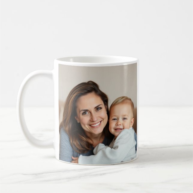 Best MOM ever personalized Photo Coffee Mug (Left)