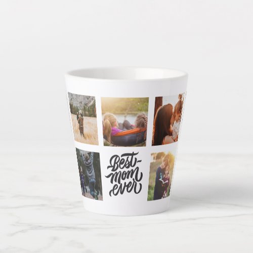 Best Mom Ever Personalized Photo Collage Giant Latte Mug