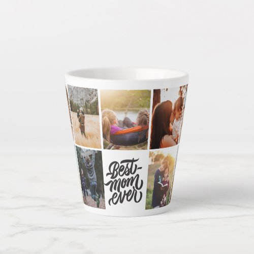 Best Mom Ever Personalized Photo Collage Latte Mug