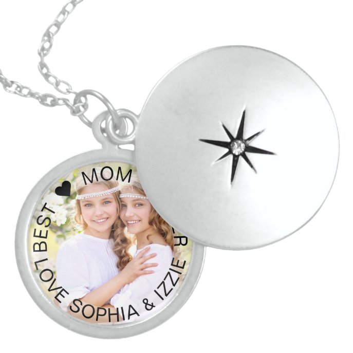 Best Mom Ever Personalized Photo Locket Necklace