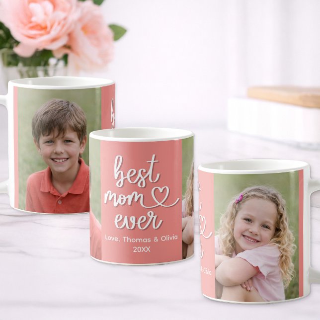 Best Mom Ever Personalized Photo Mug Gift (Full wrap design)