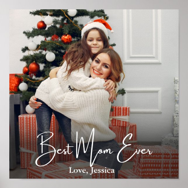 Best Mom Ever Personalized Photo Poster (Front)