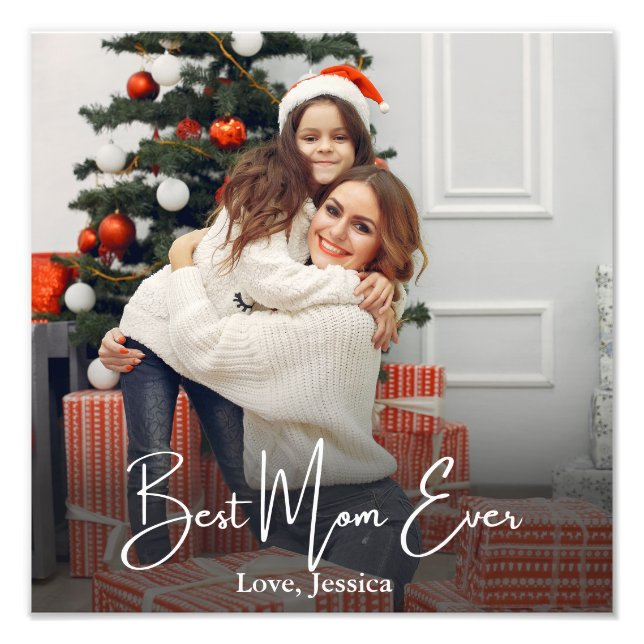 Best Mom Ever Personalized Photo Print (Front)