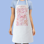 Best Mom Ever Personalized Watercolor Apron<br><div class="desc">Hand lettered watercolor Best Mom Ever floral design in pink.  Change or remove the name to personalize.  Original art by Nic Squirrell.</div>
