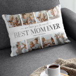 Best Mom Ever Photo Collage Accent Pillow<br><div class="desc">Personalized pillow mother's day gift featuring a 8 photo collage template of the kids,  the saying 'we love you so much' in a elegant script font,  'best mom ever' in a black/gray gradient font,  and the childrens names.</div>