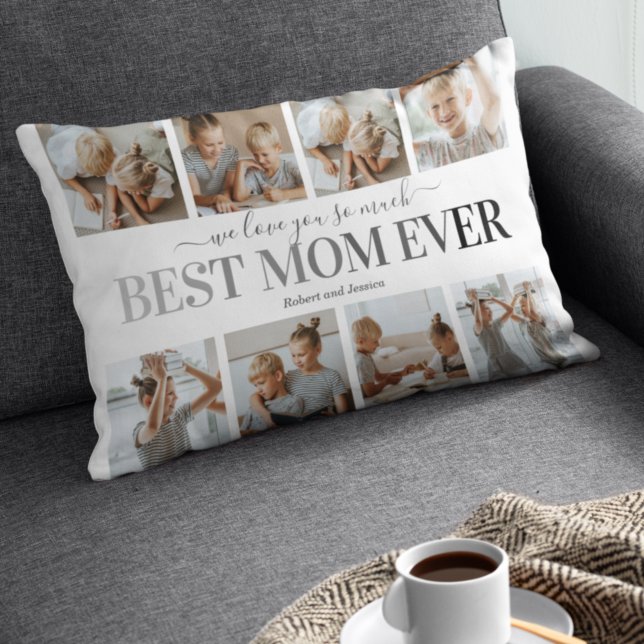 Best Mom Ever Photo Collage Accent Pillow (Creator Uploaded)