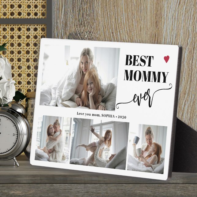 Best mom ever photo collage keepsake plaque (Creator Uploaded)