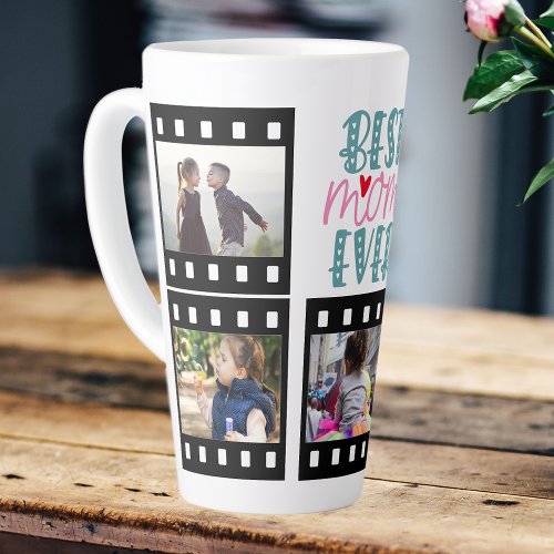 Best Mom Ever Photo Collage Latte Mug