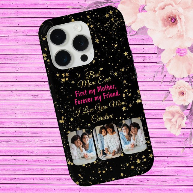 Best Mom Ever Photo Collage Modern Mothers Day Case-Mate iPhone Case (Creator Uploaded)
