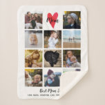 Best Mom Ever Photo Collage Mother's Day Birthday Sherpa Blanket Best Mom Ever Photo Collage Mother's Day Birthday Sherpa Blanket