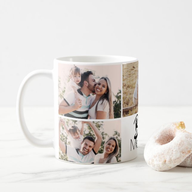 Best Mom Ever Photo Collage Mother's Day Coffee Mug (With Donut)