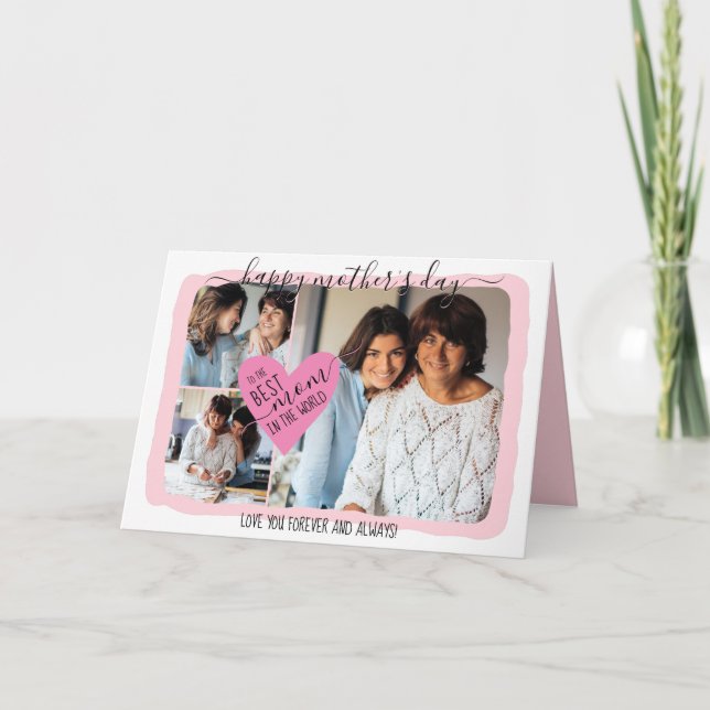 Best Mom Ever Photo Collage Mother's Day Holiday Card (Front)