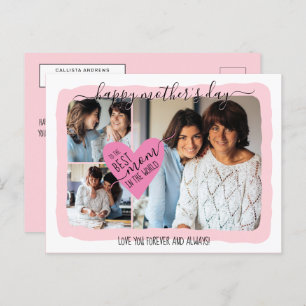 Best Mom Ever Photo Collage Mother's Day Holiday Postcard