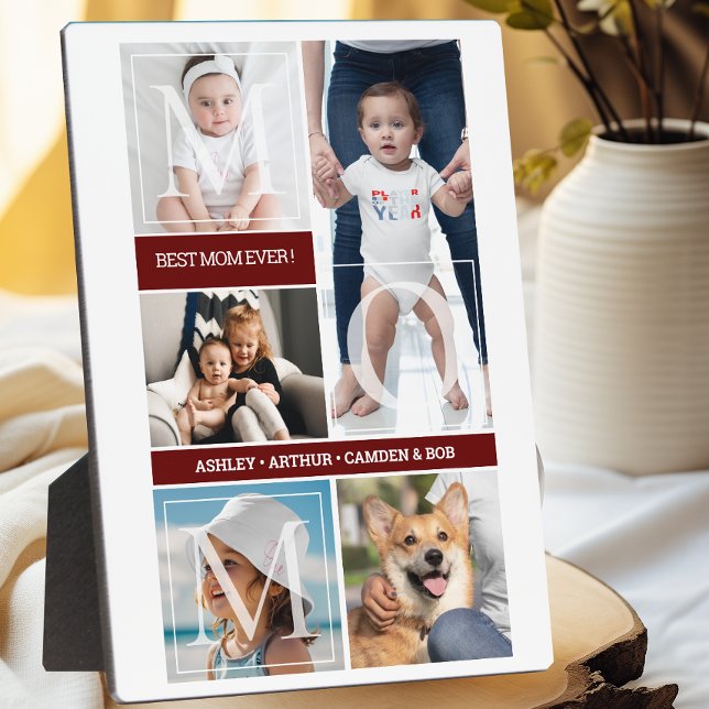 Best Mom Ever Photo Collage Mother's Day Plaque (Creator Uploaded)