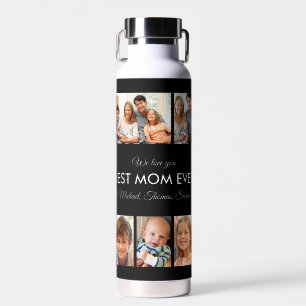 Best Mom Ever Photo Collage Mothers Day Water Bottle