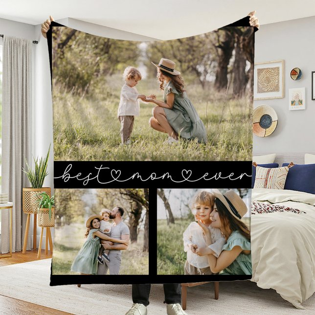 Best Mom Ever Photo Fleece Blanket (Creator Uploaded)