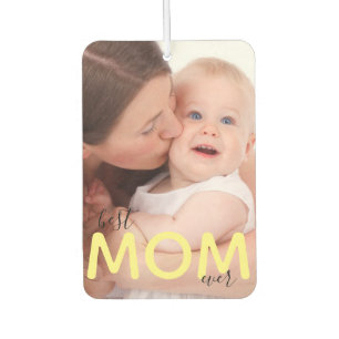 Best Mom Ever Photo Mother and Child Modern Script Air Freshener