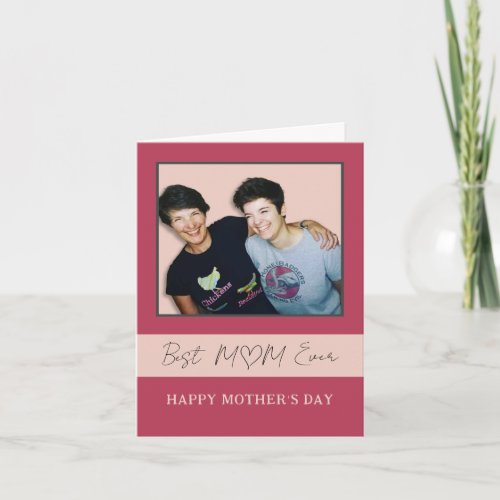 Best mom ever Photo Motherâs Day Hearts Card