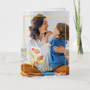 Best Mom Ever   Photo Mother's Day Foil Card