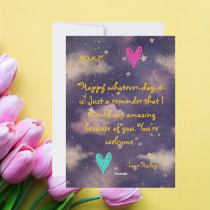 Best Mom Ever Photo Mothers Day Greeting Card