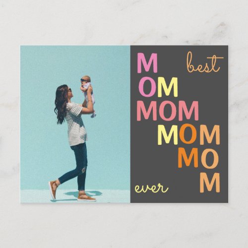 Best Mom Ever Photo Mothers Day Holiday Postcard