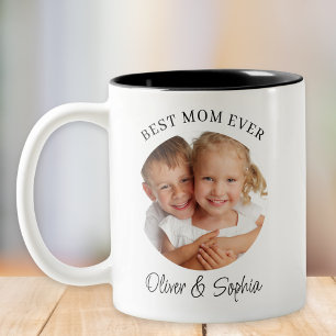 Best Mom Ever Photo Mother's Day Two-Tone Coffee Mug