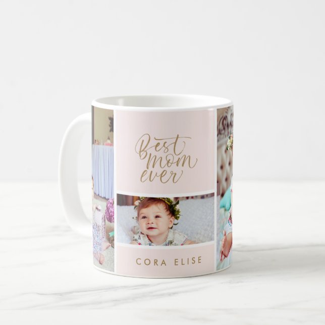 Best Mom Ever Photo Mug Mothers Day Mug (Front Left)